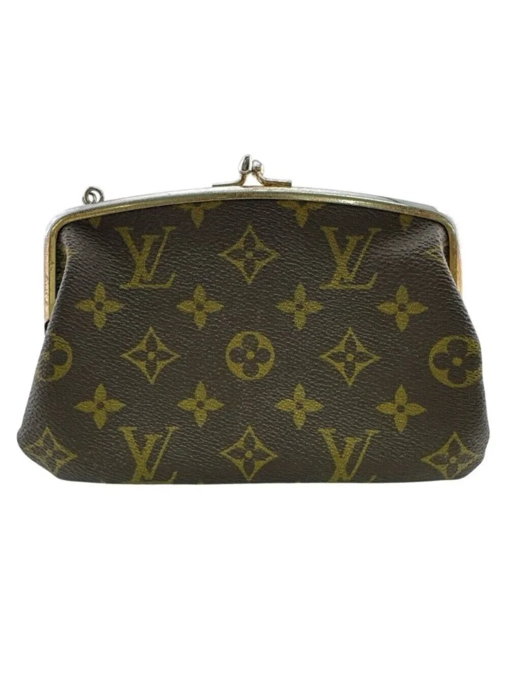 Louis Vuitton Bucket Monogram Leather Pouch Brown